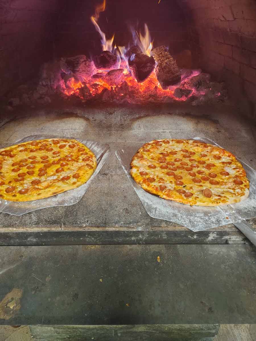 Fire cooked pizza from the Gateway